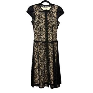 Lapis Whimsigoth Black Lace Button Dress Womens Sz XL Dark Romantic Femme Fatale